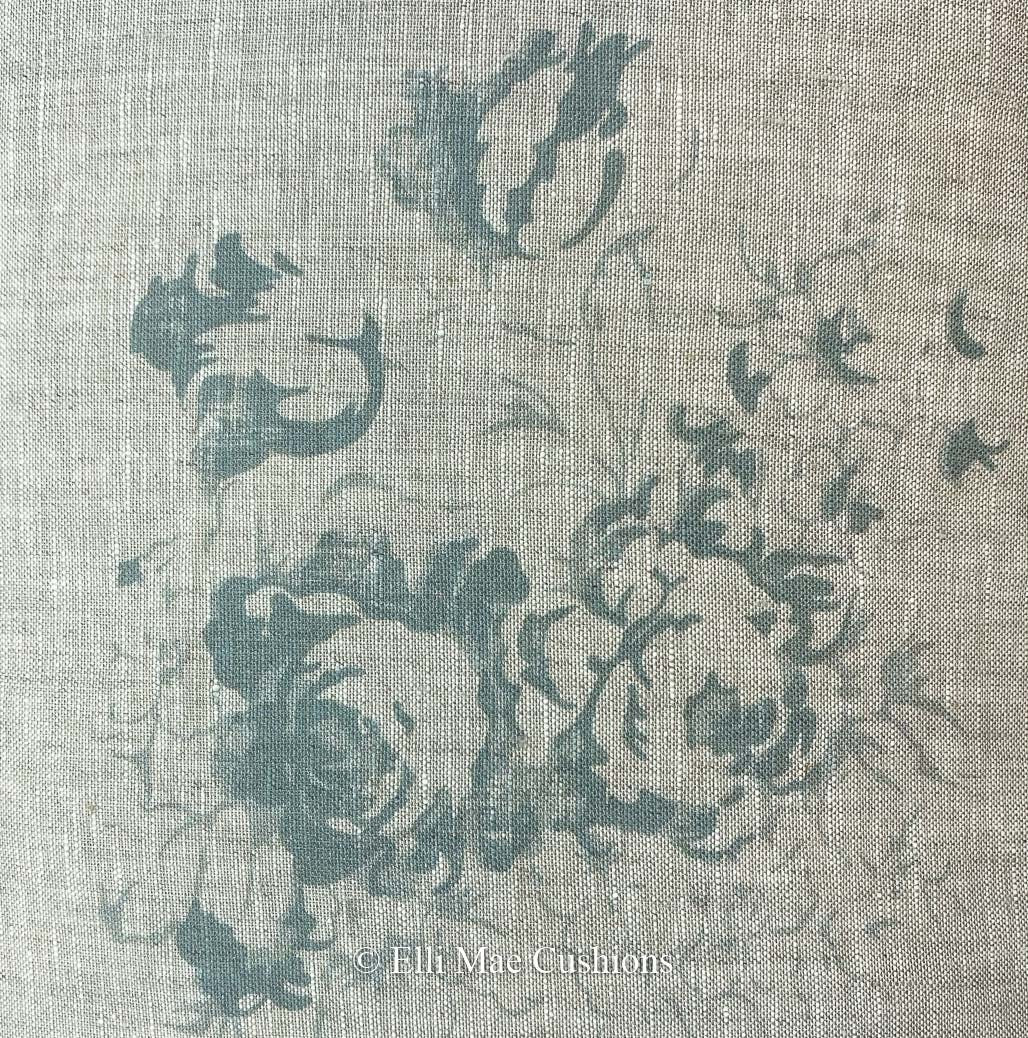 Cabbages and Roses Natural Hatley Shabby Chic Teal Sofa Cushion Pillow Cover