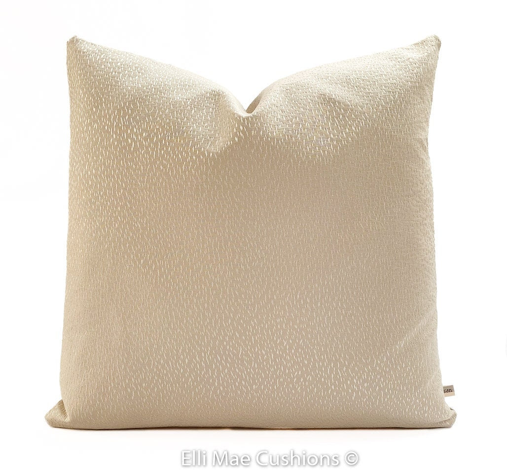 Luxury Designer Beige Cream Spotted Cushion Pillow Cover