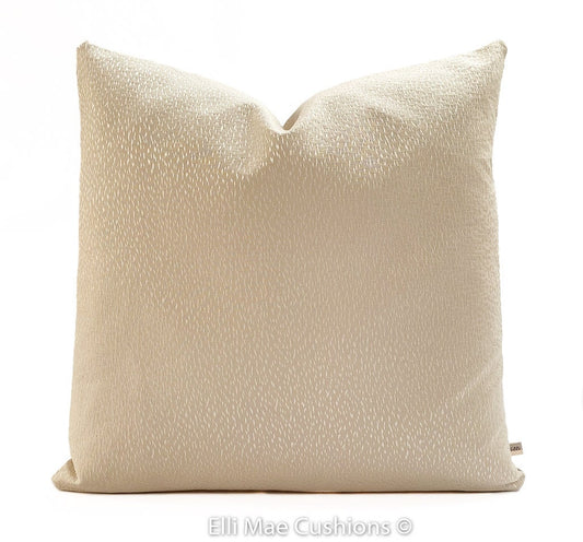 Luxury Designer Beige Cream Spotted Cushion Pillow Cover