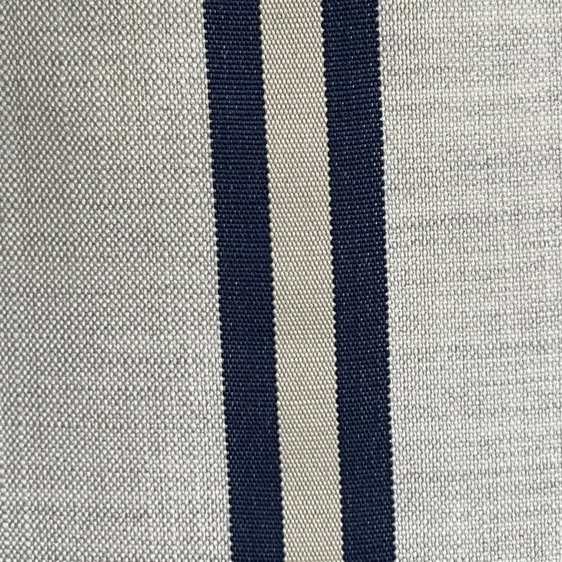 Dedar Linear Luxury Designer Blue Nautical Stripe Linen Fabric Cushion Pillow Cover