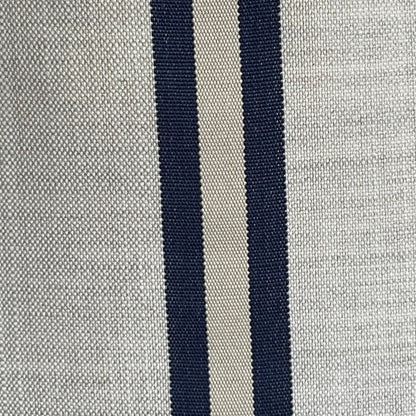 Dedar Linear Luxury Designer Blue Nautical Stripe Linen Fabric Cushion Pillow Cover