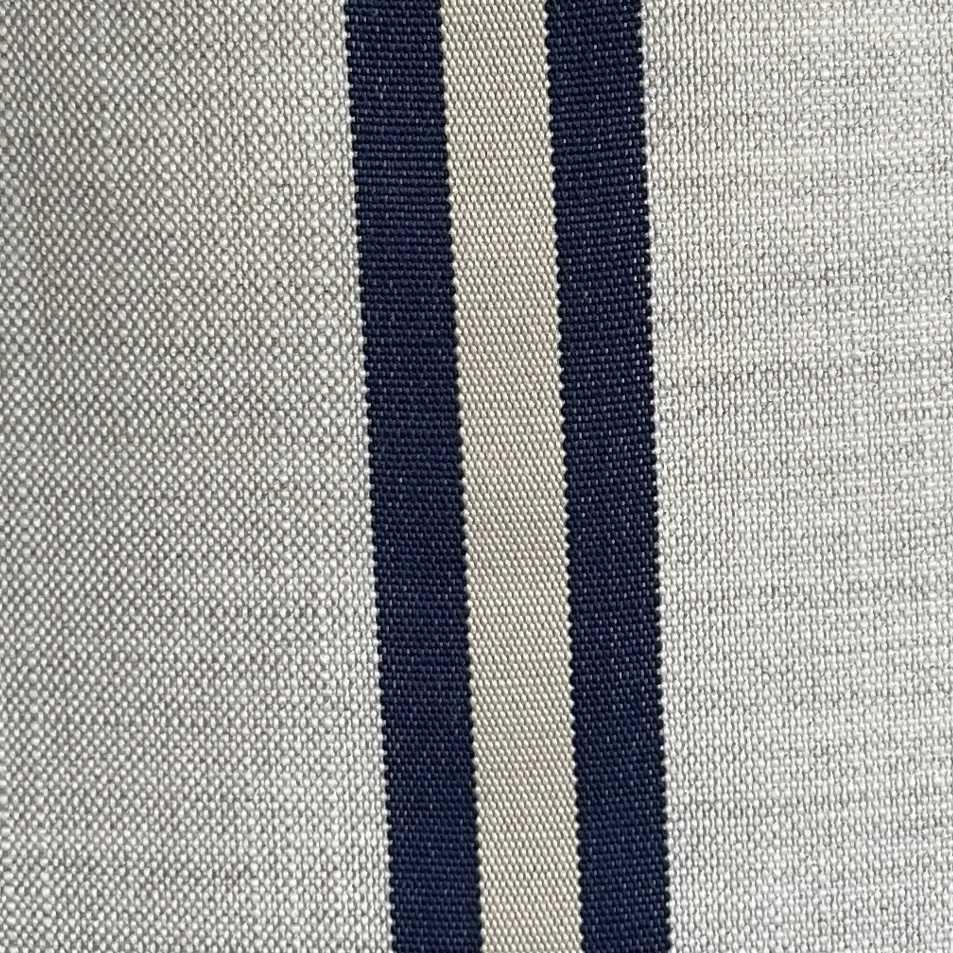 Dedar Linear Luxury Designer Blue Nautical Stripe Linen Fabric Cushion Pillow Cover