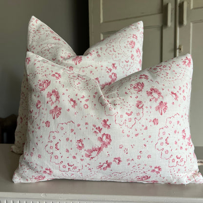 Cabbages and Roses New Penny Raspberry White Vintage Shabby Chic Cushion Pillow Cover