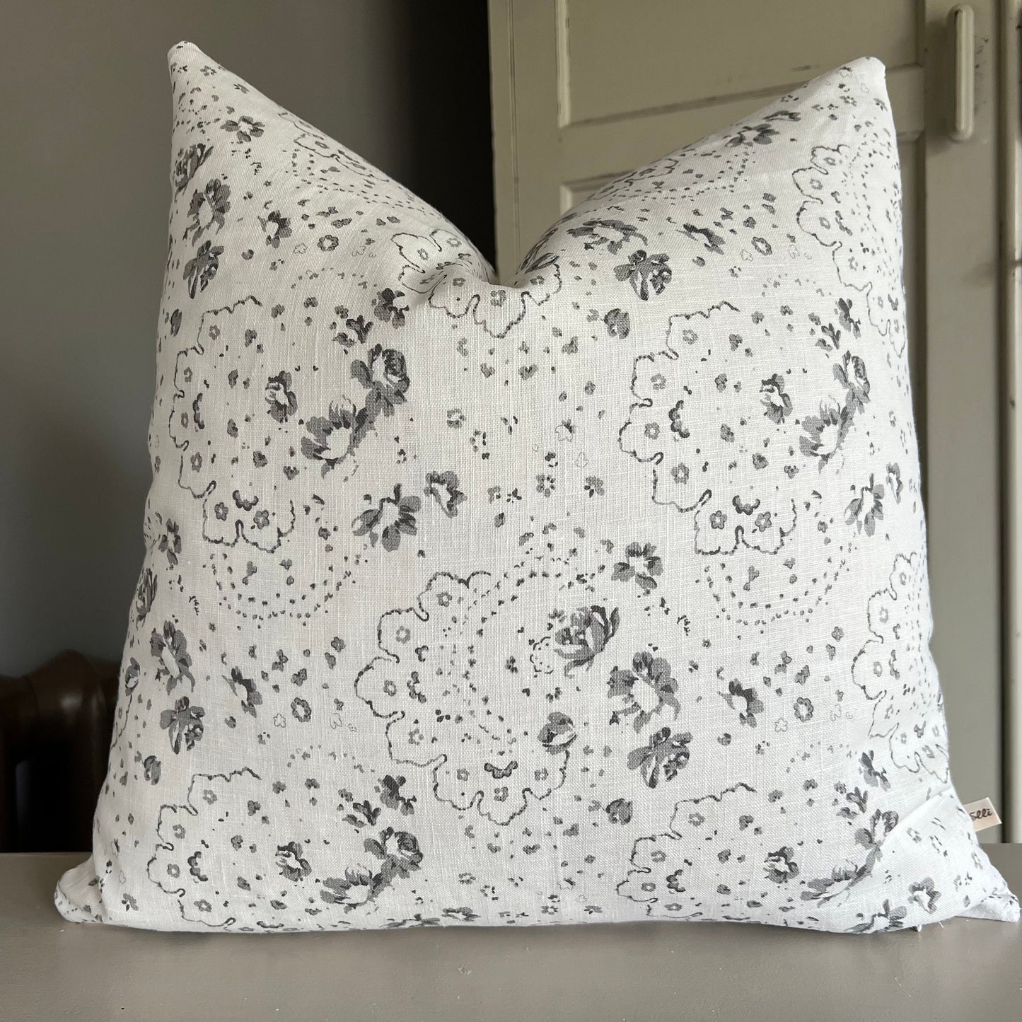 Cabbages and Roses New Penny Charcoal White Vintage Shabby Chic Cushion Pillow Cover