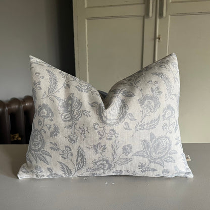 Cabbages and Roses Provence Toile Blue Designer Fabric Cushion Pillow Cover