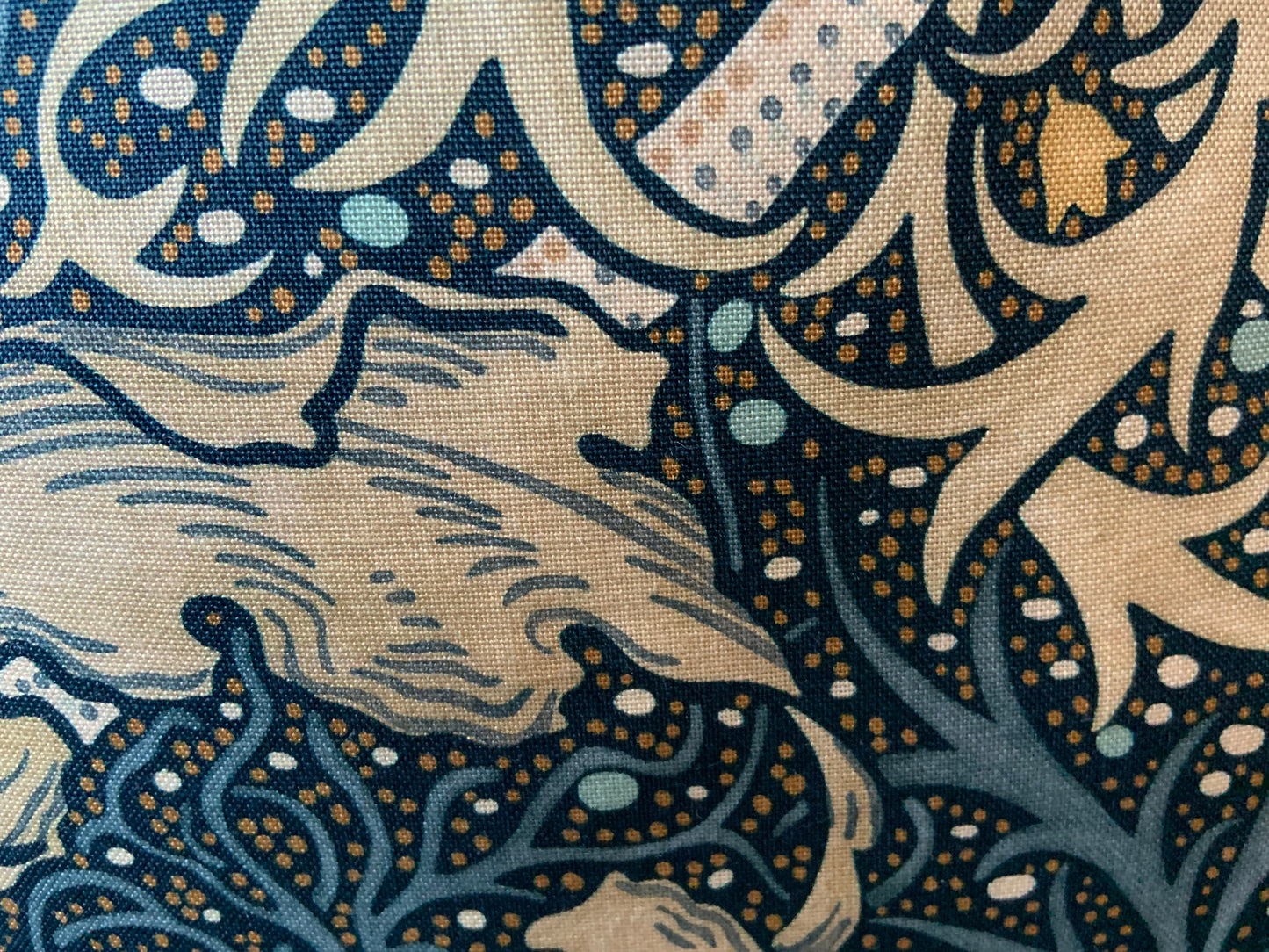 William Morris Seaweed Fabric Designer Cushion Pillow Cover Blue Green
