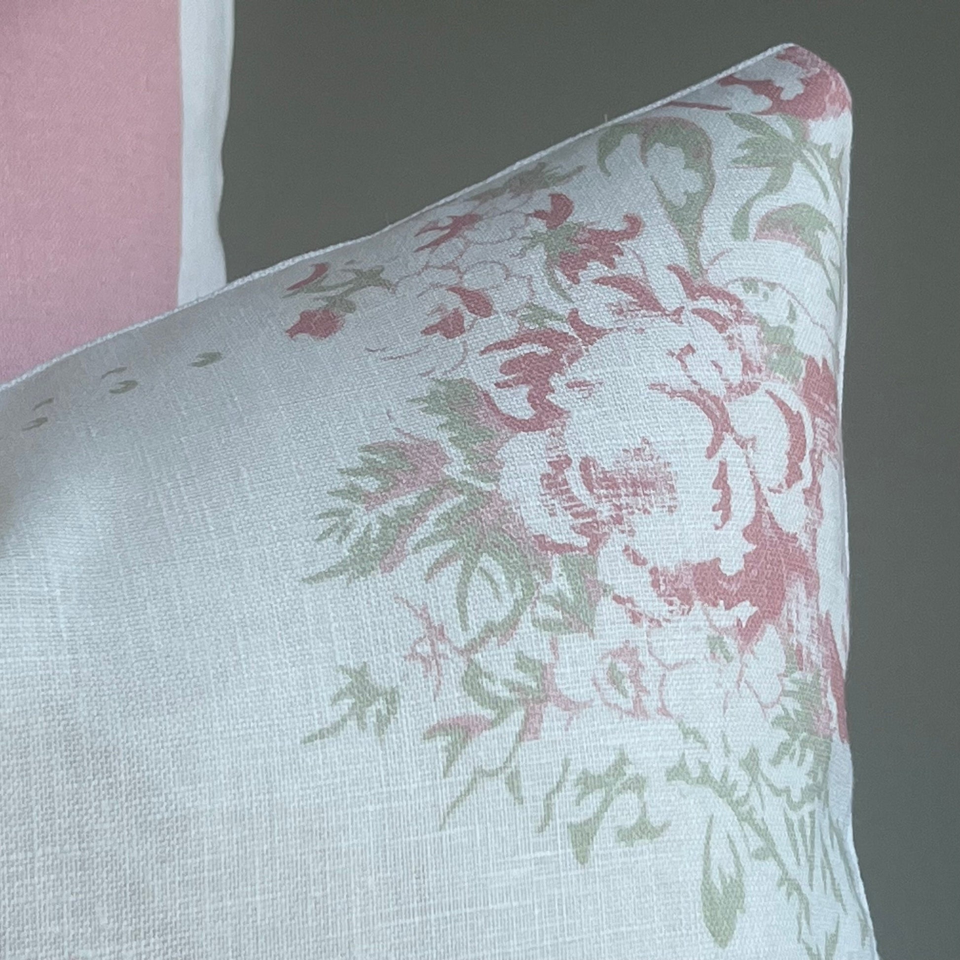 Cabbages and Roses Luxury Vintage Bees Pink White Designer Cushion Pillow Cover