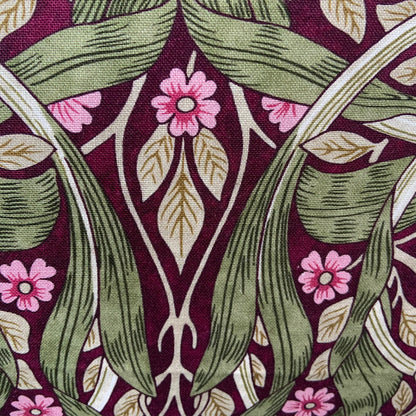 William Morris Pimpernel Vintage Burgundy Pink Fabric Cushion Pillow Throw Cover