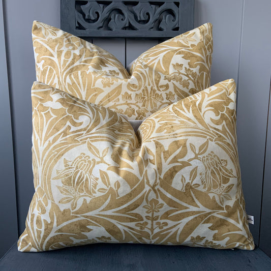 William Morris Luxury Designer Bluebell Gold Vintage Cushion Pillow Sofa Cover