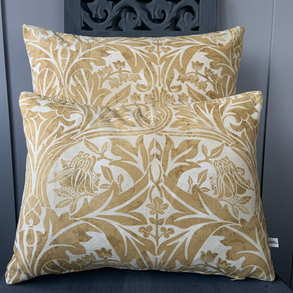 William Morris Luxury Designer Bluebell Gold Vintage Cushion Pillow Sofa Cover