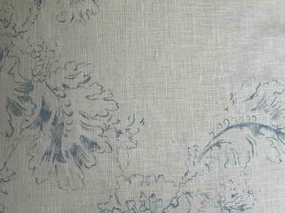 Cabbages and Roses Meggernie Vintage Blue White Linen Designer Cushion Pillow Cover