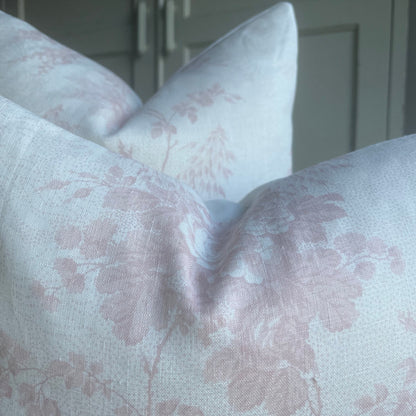 Luxury Designer Cabbages and Roses Charlotte Rose Pink Cushion Pillow Cover