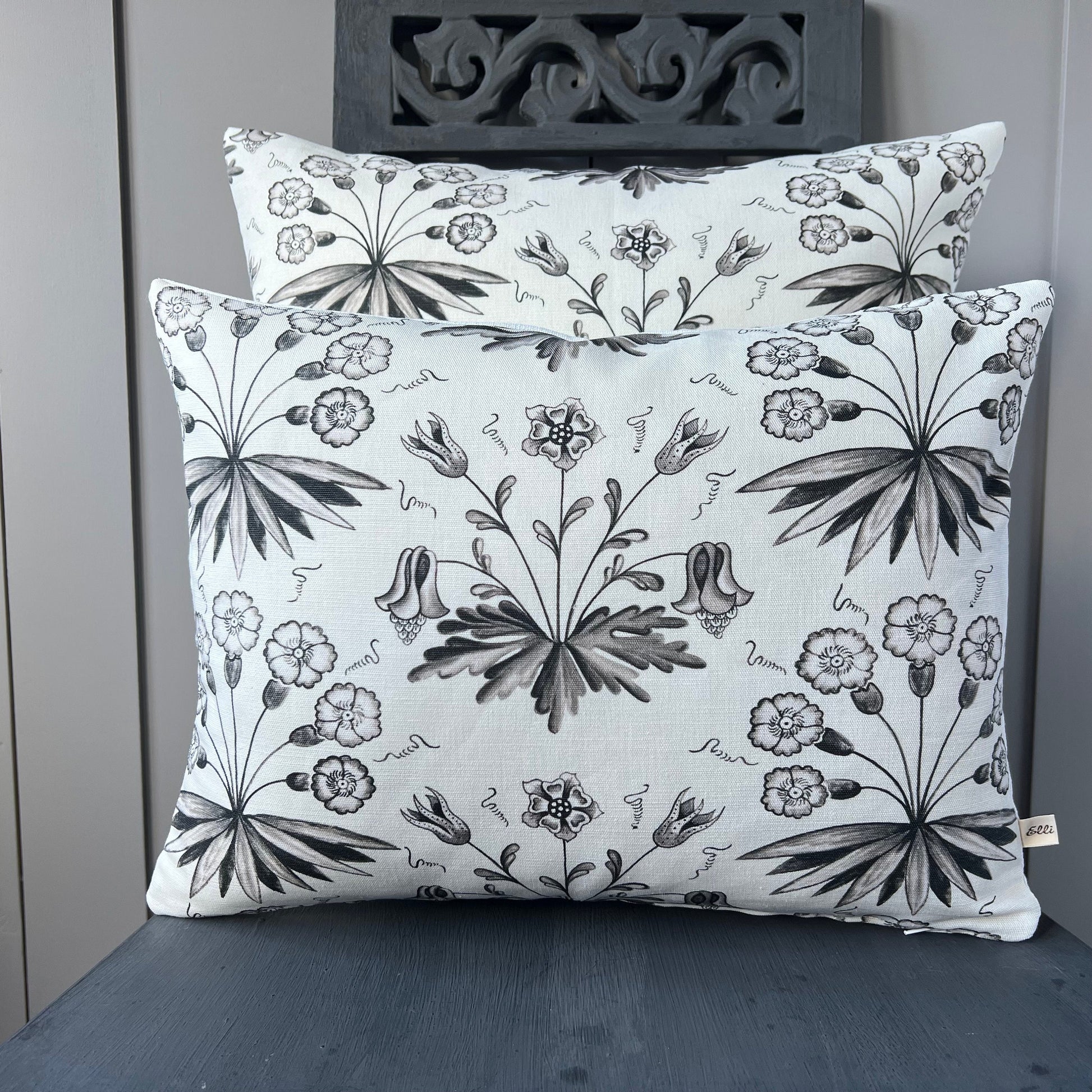 William Morris Primrose and Columbine Luxury Designer Grey White Fabric Cushion Pillow Cover