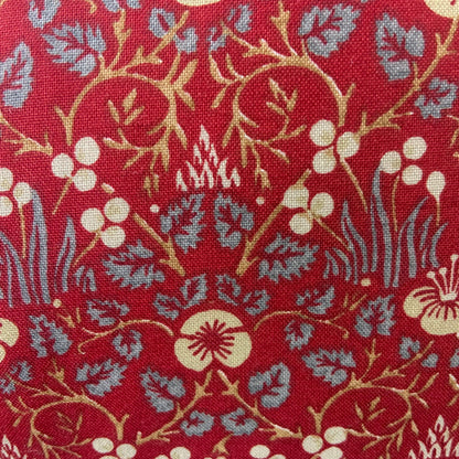 William Morris Luxury Designer Vintage Eye Bright Red Floral Designer Cushion Cover