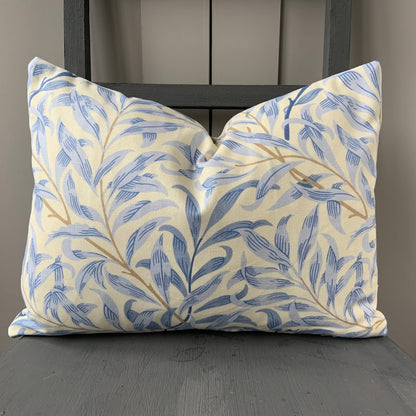 William Morris "Willow Bough" Vintage Retro Blue Sofa Cushion Pillow Cover