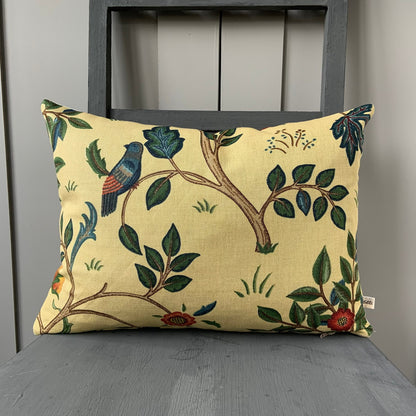 William Morris Fabric Cushion Cover Designer Kelmscott Tree Linen Red Pillow