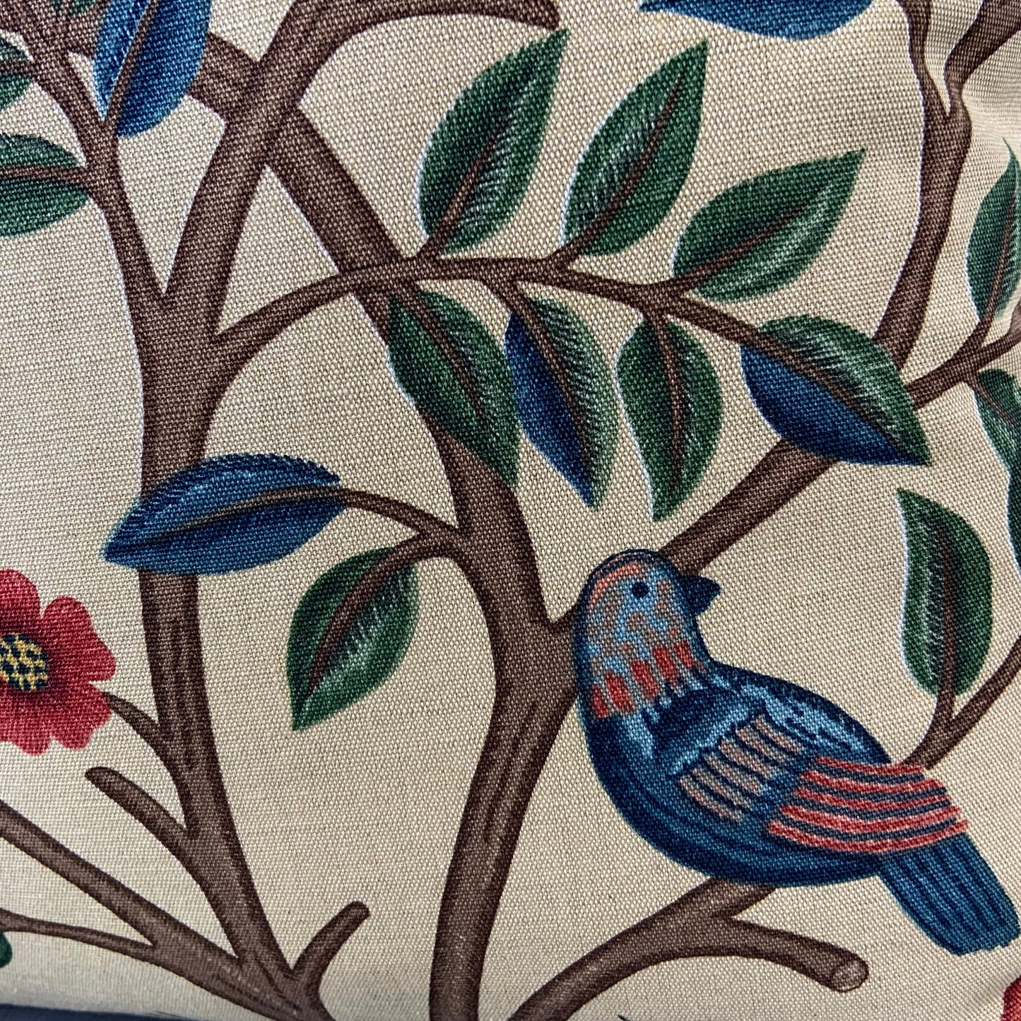 William Morris Fabric Cushion Cover Designer Kelmscott Tree Linen Red Pillow