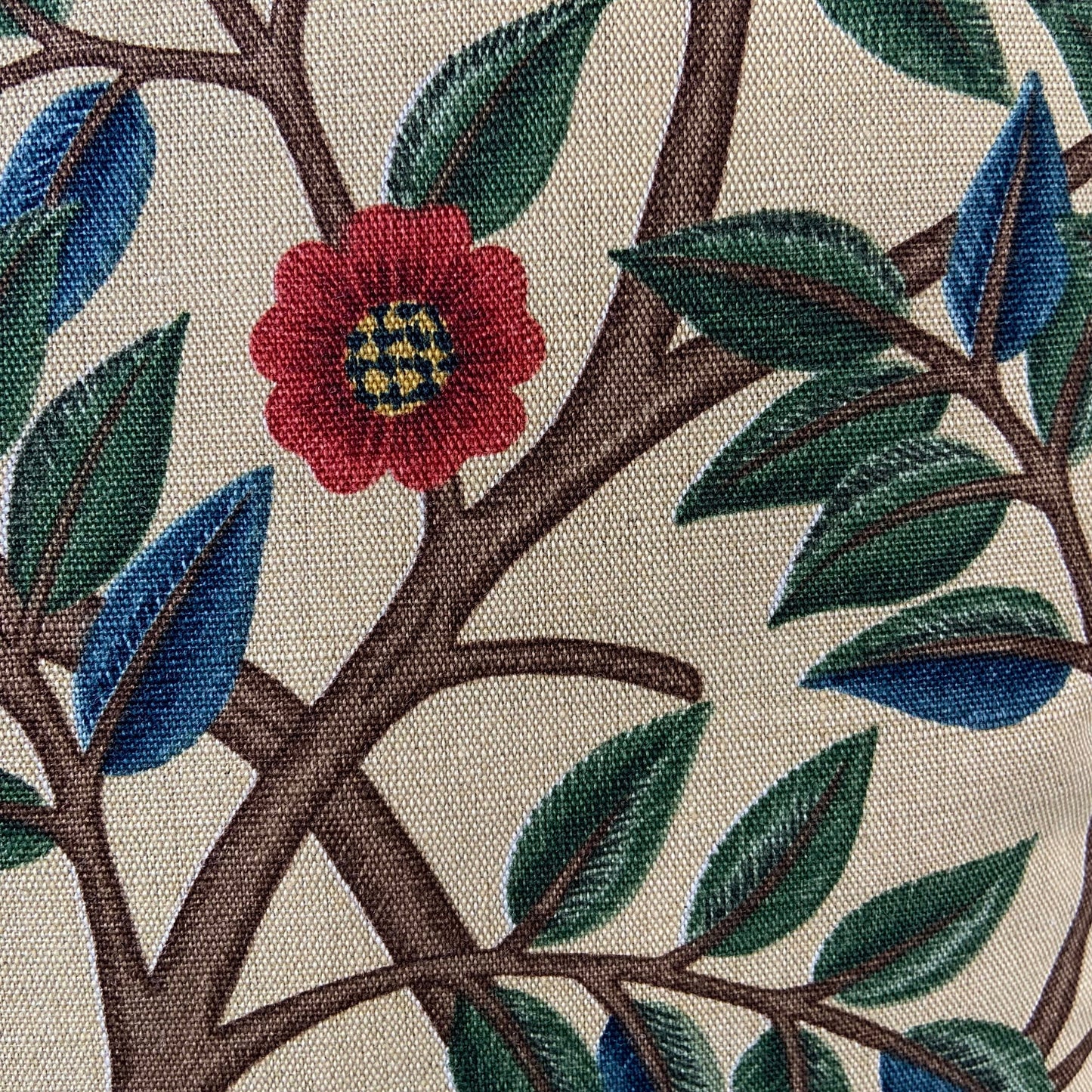 William Morris Fabric Cushion Cover Designer Kelmscott Tree Linen Red Pillow