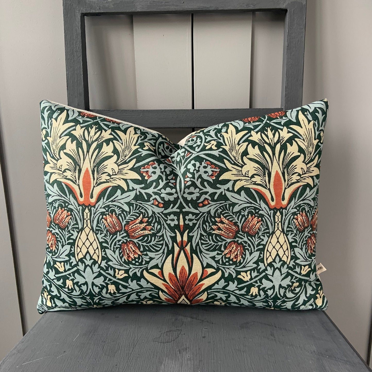 William Morris Snakeshead Green Fabric Vintage Designer cushion Pillow Cover