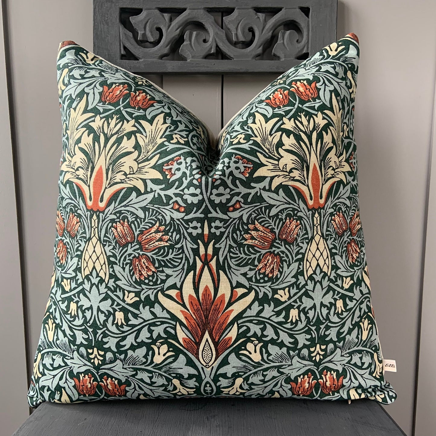 William Morris Snakeshead Green Fabric Vintage Designer cushion Pillow Cover