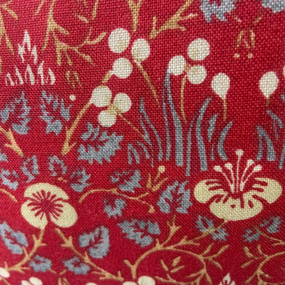 William Morris Luxury Designer Vintage Eye Bright Red Floral Designer Cushion Cover