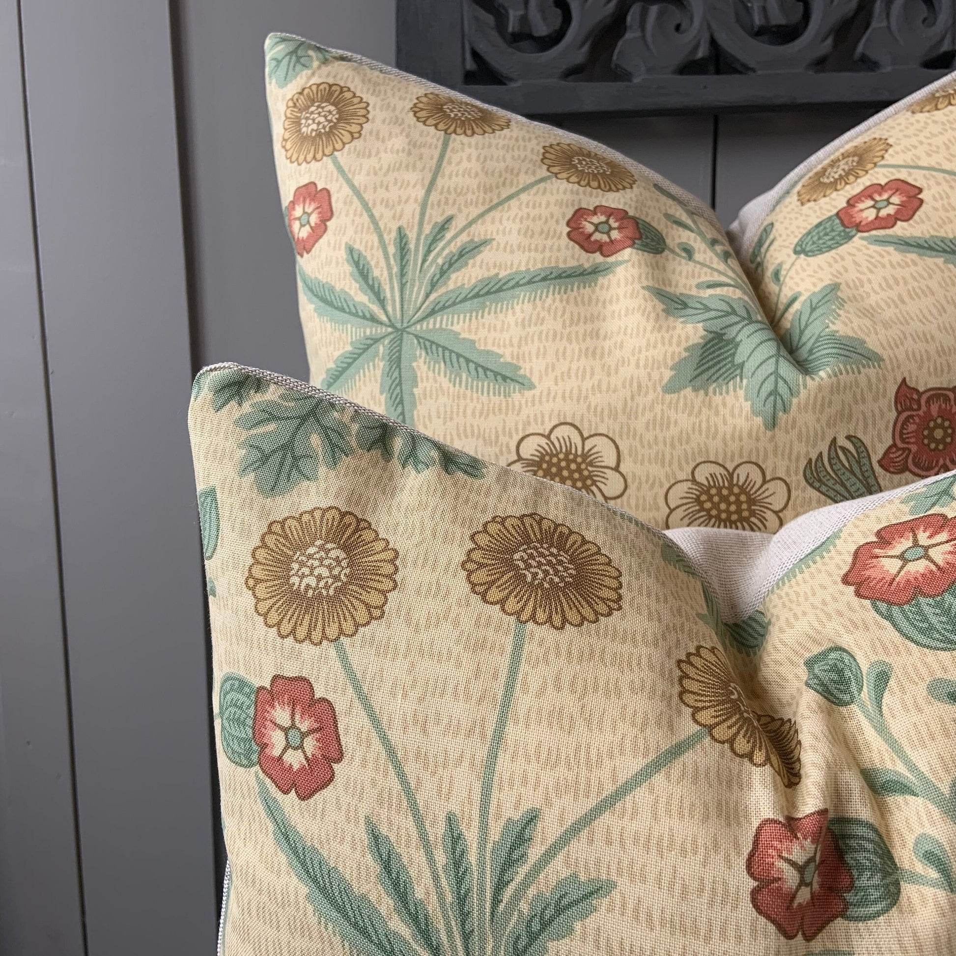 William Morris Daisy Luxury Vintage Designer Terracotta Gold Cushion Pillow Throw Cover