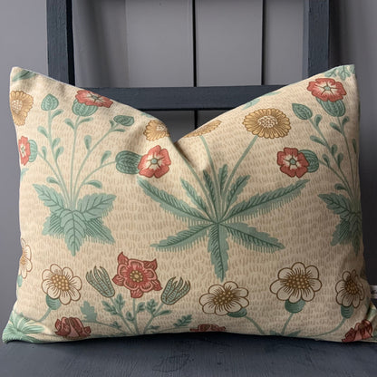 William Morris Daisy Luxury Vintage Designer Terracotta Gold Cushion Pillow Throw Cover