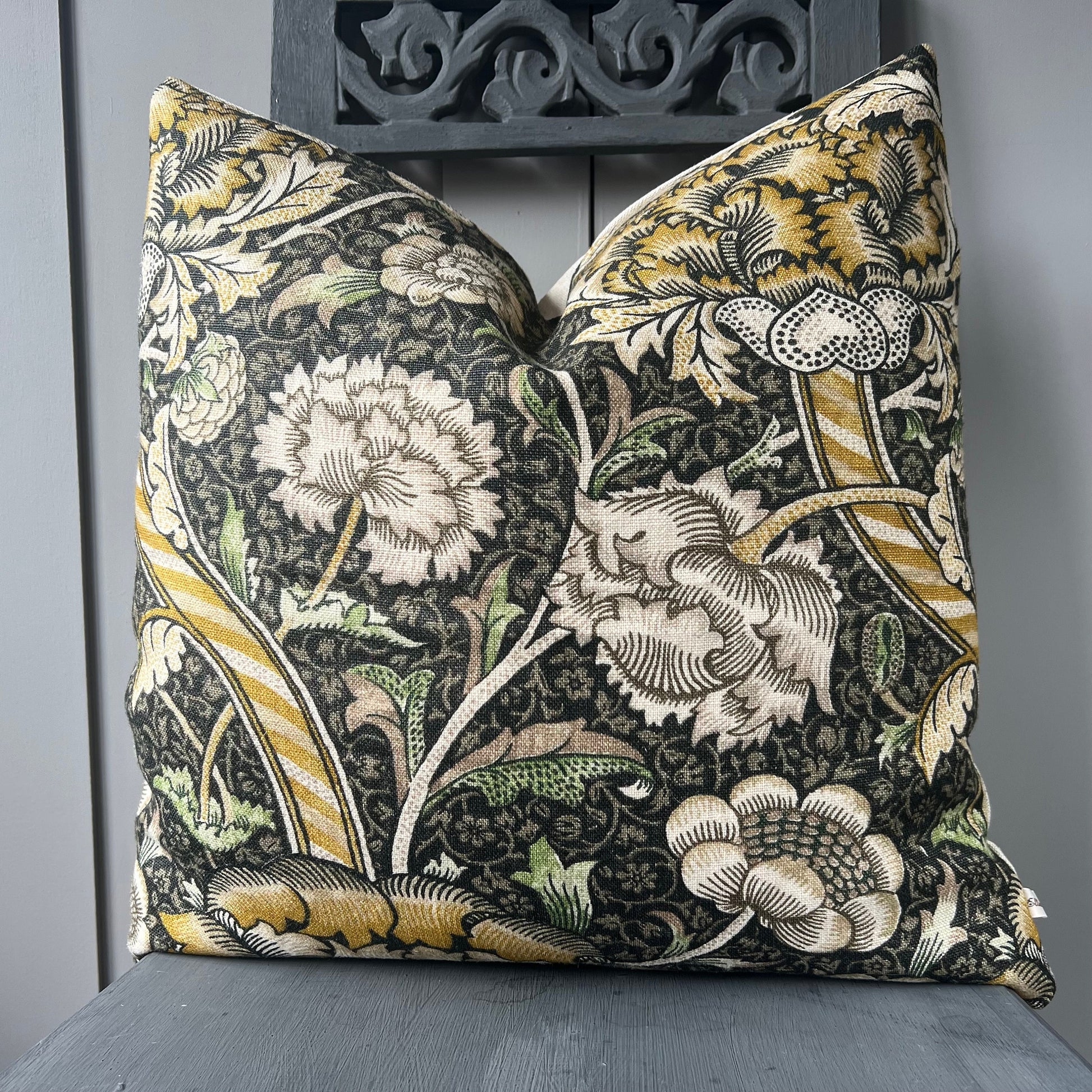 Willam Morris Luxury Designer Wandle Mustard Grey Cushion Pillow Cover