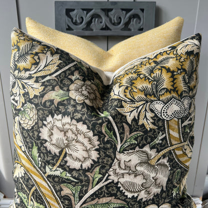 Willam Morris Luxury Designer Wandle Mustard Grey Cushion Pillow Cover