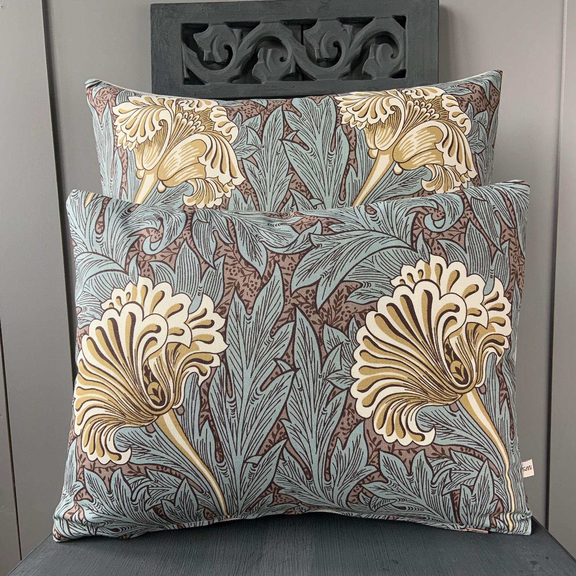 William Morris Fabric Tulip Bullrush Slate Vintage Designer Cushion Cover