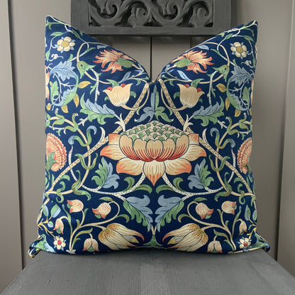 William Morris Luxury Designer Vintage Lodden Blue Cushion Pillow Cover