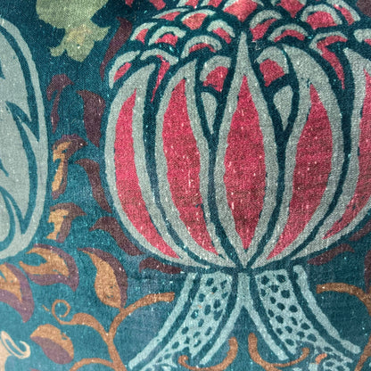 William Morris Luxury Designer Granada Indigo Blue Velvet Vintage Cushion Pillow Throw Cover