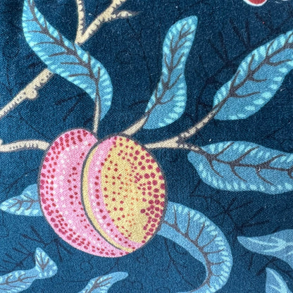 William Morris Luxury Designer Fruit Blue Yellow Velvet Vintage Cushion Pillow Throw Cover