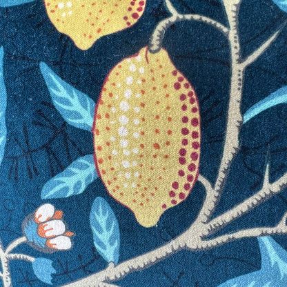 William Morris Luxury Designer Fruit Blue Yellow Velvet Vintage Cushion Pillow Throw Cover