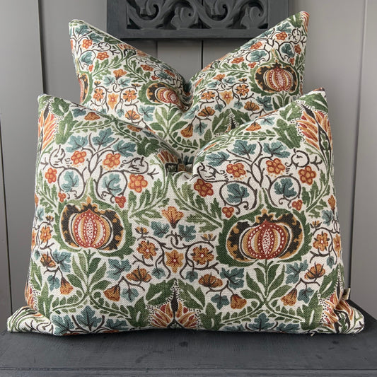 William Morris Little Chintz Green Fabric Vintage Designer cushion Pillow Cover