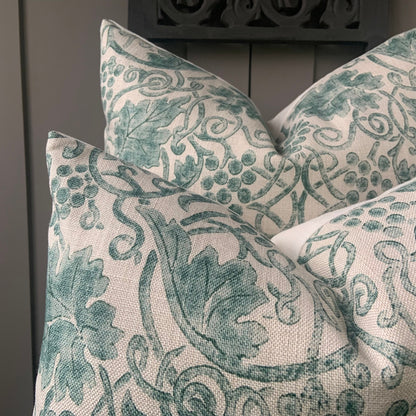 William Morris Grapevine Sage Fabric Vintage Designer cushion Pillow Cover