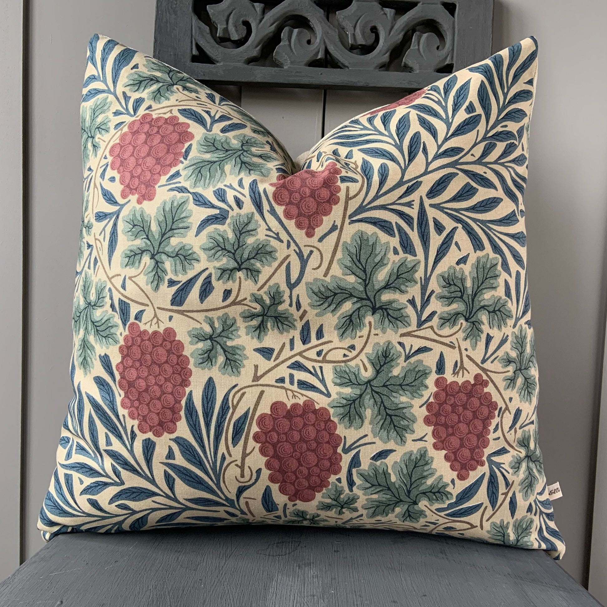 William Morris Luxury Designer Vine Blue Green Cushion Pillow Cover