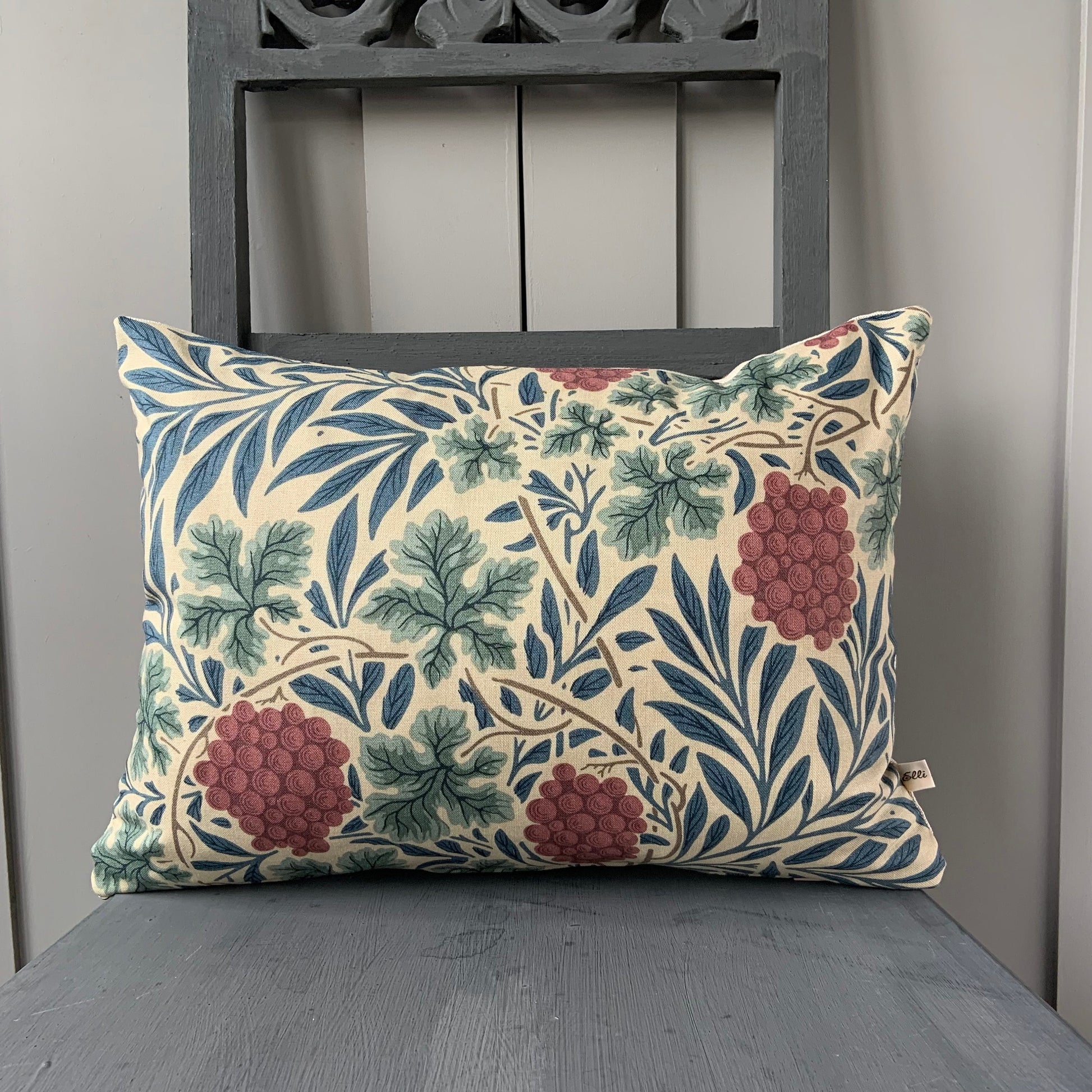 William Morris Luxury Designer Vine Blue Green Cushion Pillow Cover