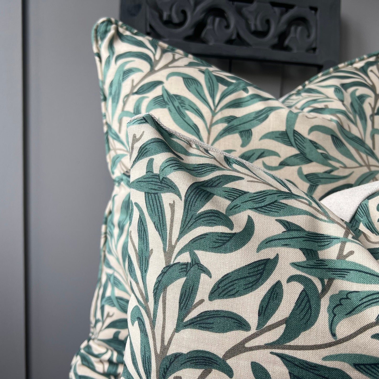 William Morris Designer Fabric Willow Bough Green Luxury Cushion Pillow Cover