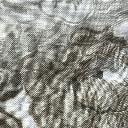 Schumacher Luxury Designer Bermuda Blossoms Beige Grey Cushion Pillow Sofa Cover