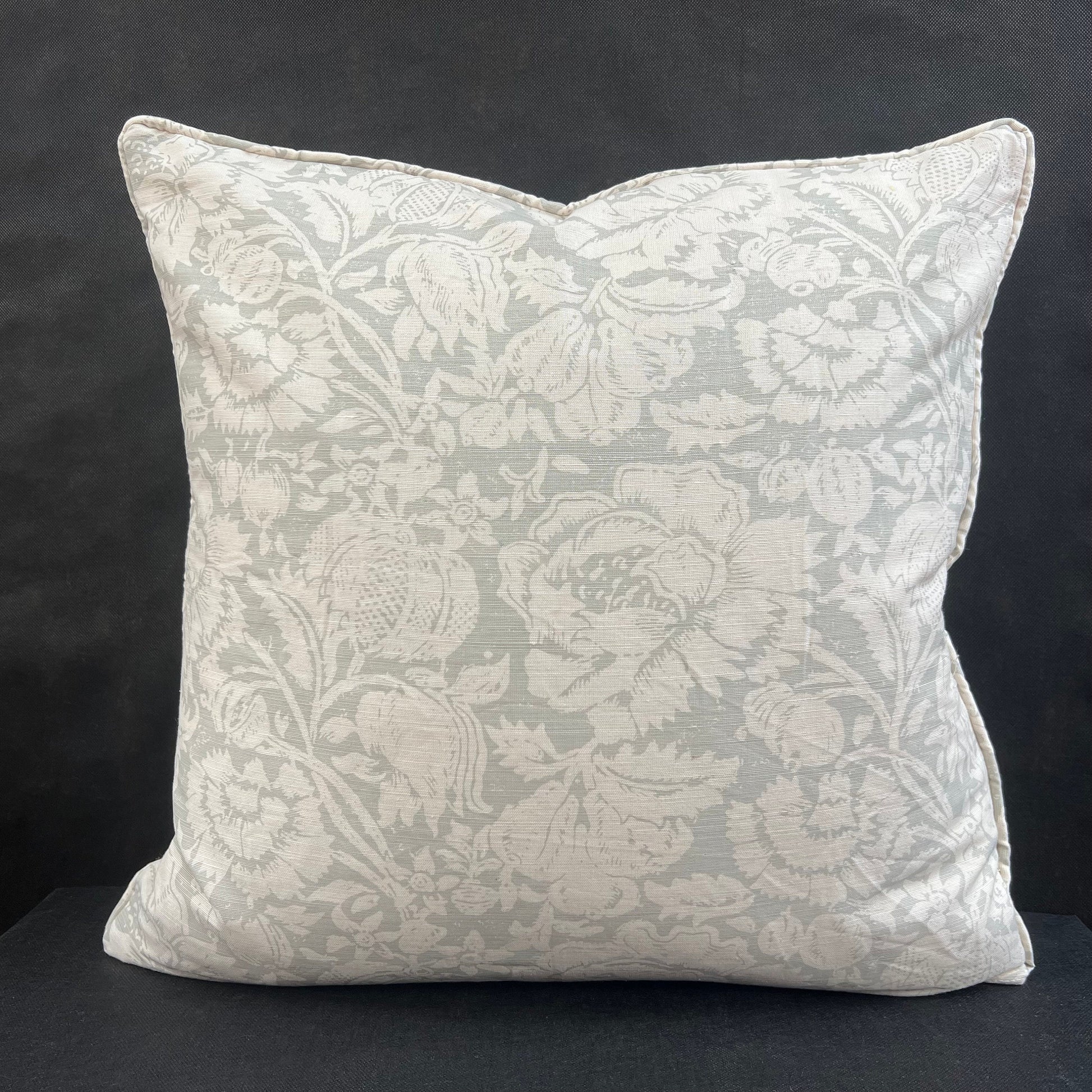 Bennison Luxury Floral Designer Grey Linen Cushion Pillow Throw Cover