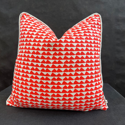 Bird In The Hand Maligoe Contemporary Orange Geometric Cushion Pillow Cover