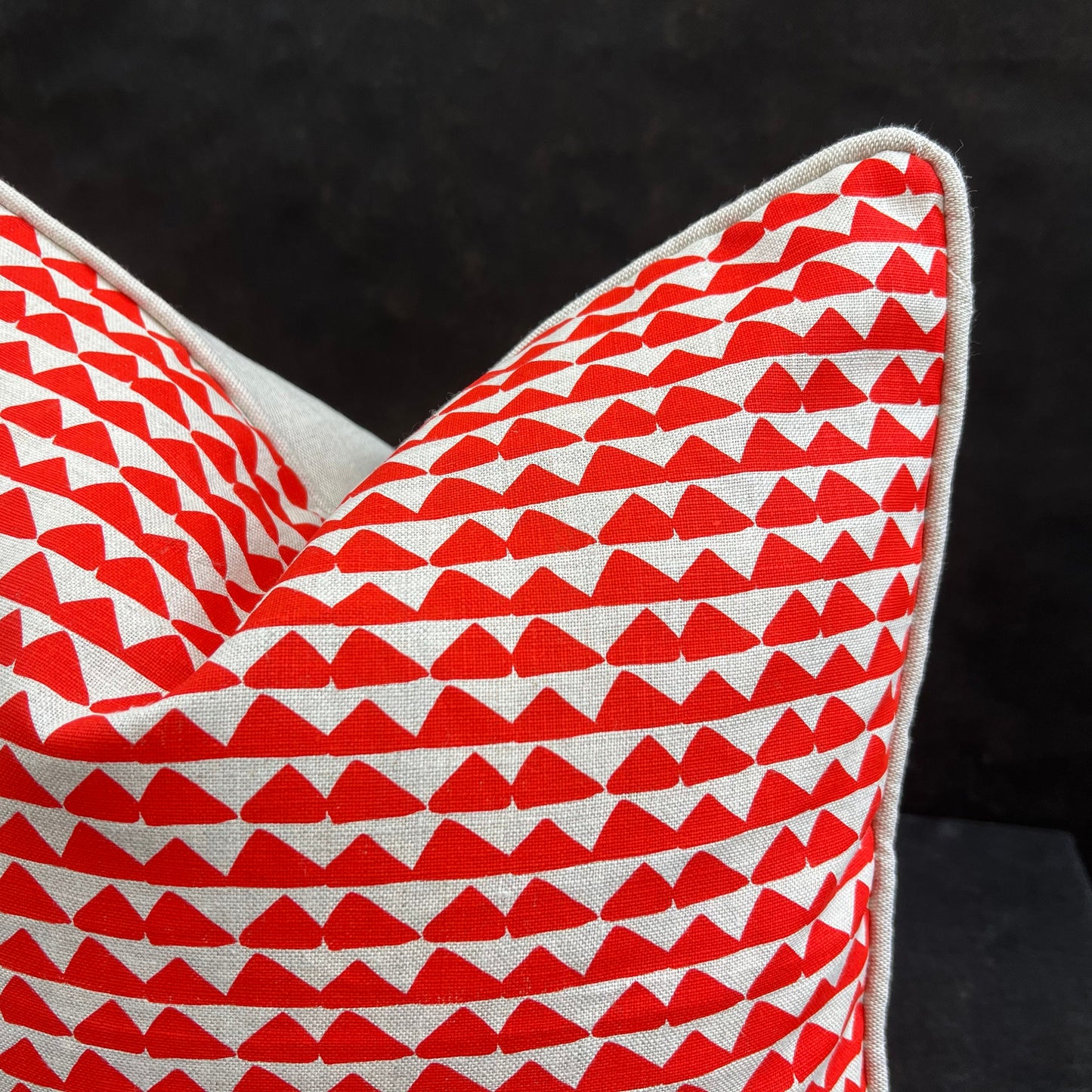 Bird In The Hand Maligoe Contemporary Orange Geometric Cushion Pillow Cover
