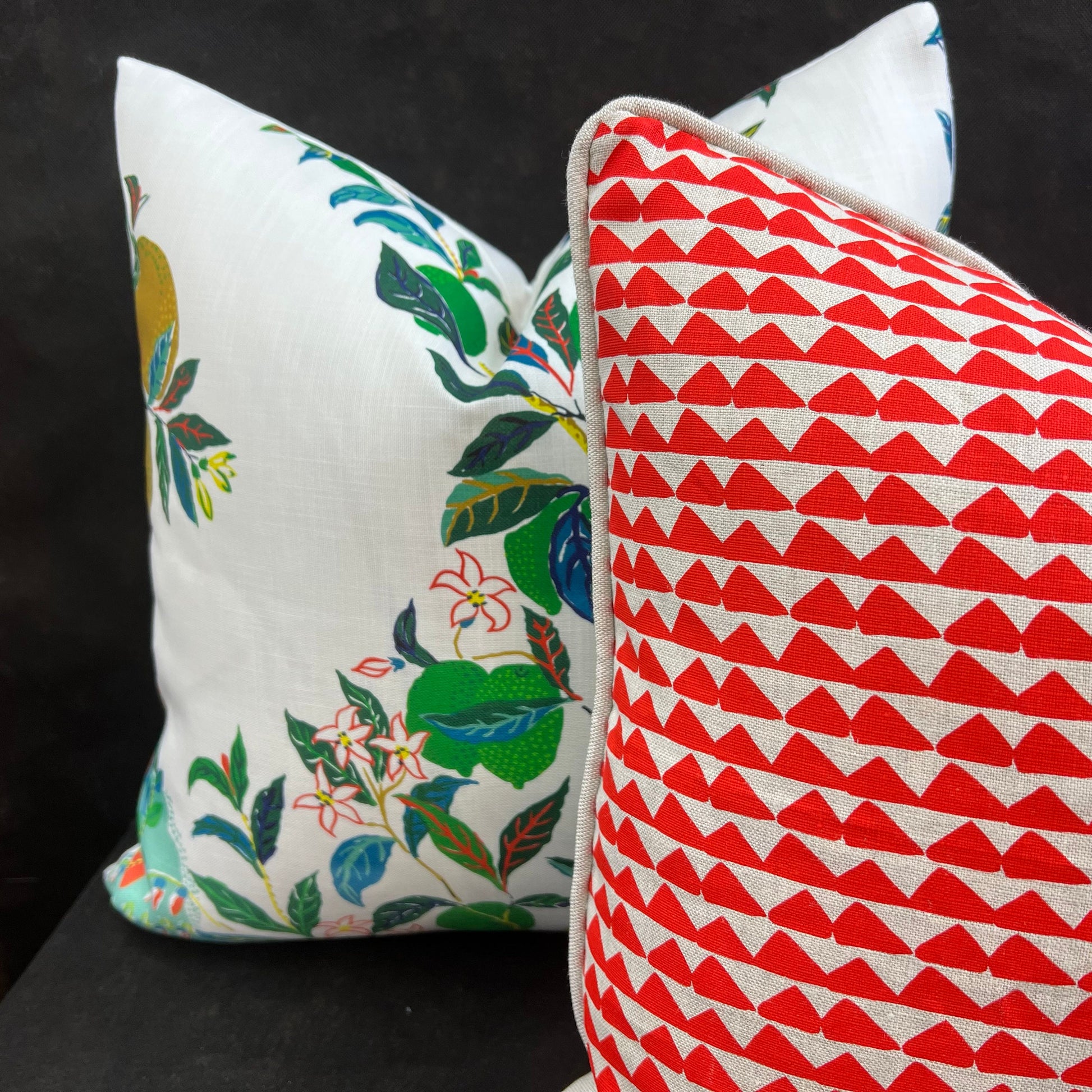 Bird In The Hand Maligoe Contemporary Orange Geometric Cushion Pillow Cover