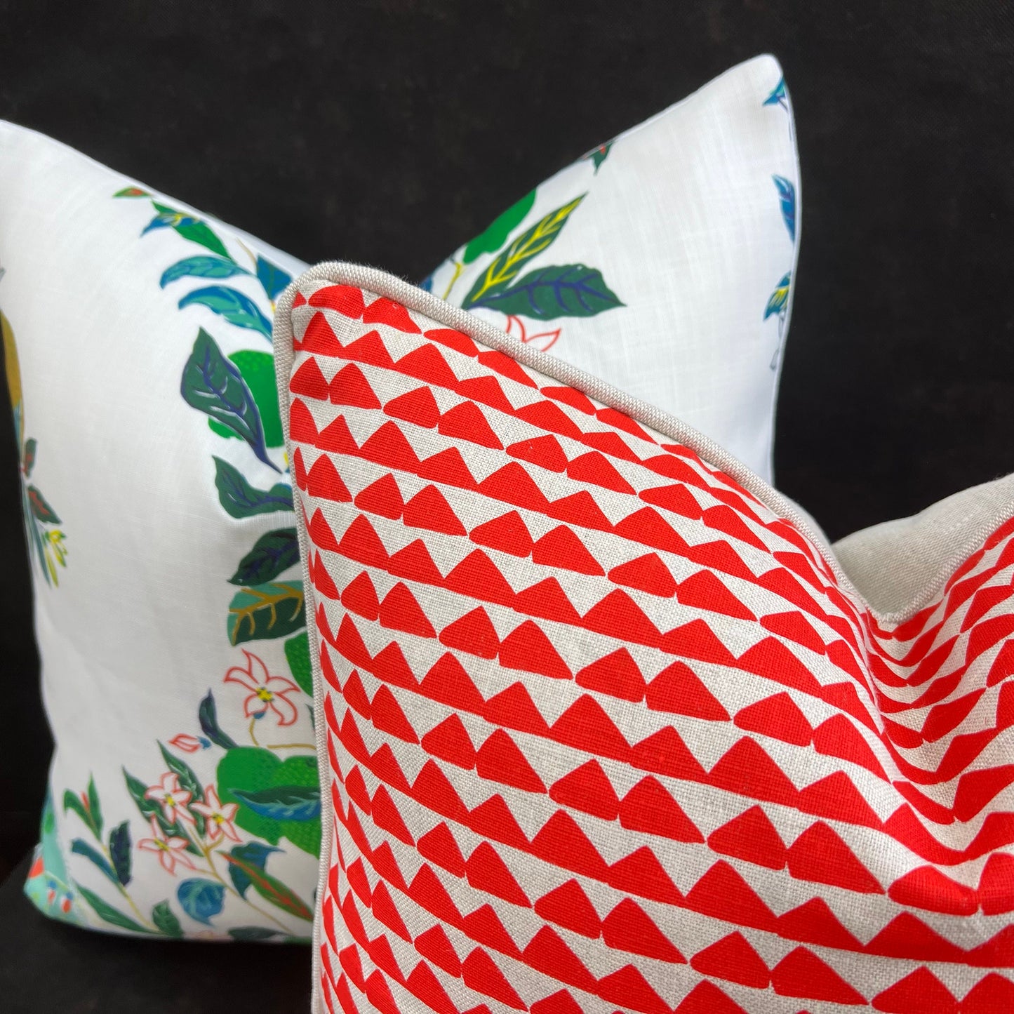 Bird In The Hand Maligoe Contemporary Orange Geometric Cushion Pillow Cover