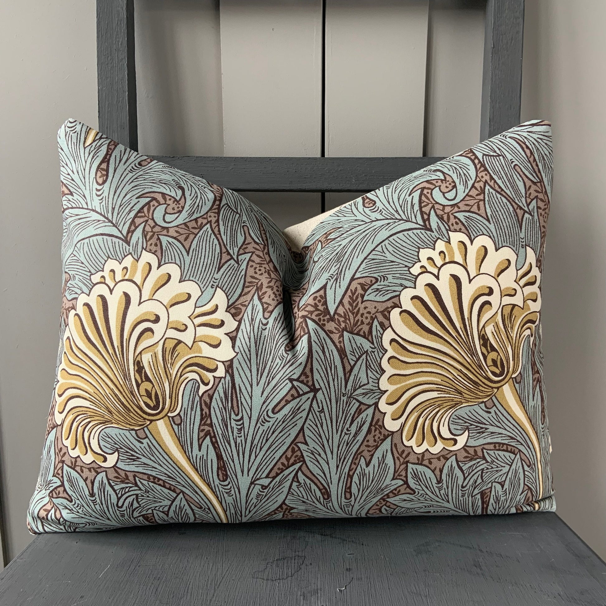 William Morris Fabric Tulip Bullrush Slate Vintage Designer Cushion Cover