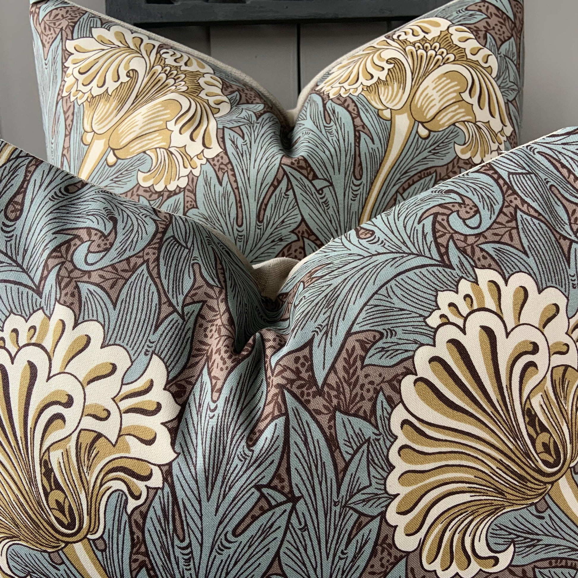 William Morris Fabric Tulip Bullrush Slate Vintage Designer Cushion Cover