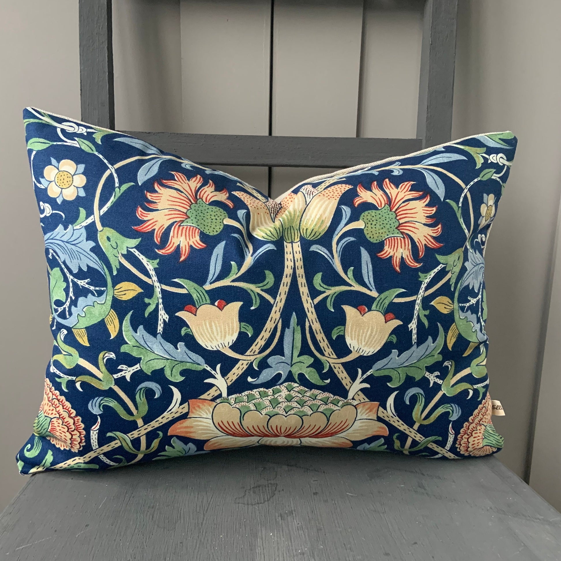 William Morris Luxury Designer Vintage Lodden Blue Cushion Pillow Cover