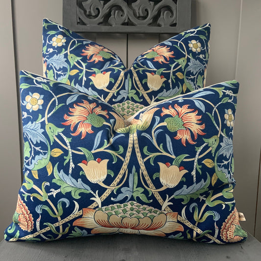 William Morris Luxury Designer Vintage Lodden Blue Cushion Pillow Cover