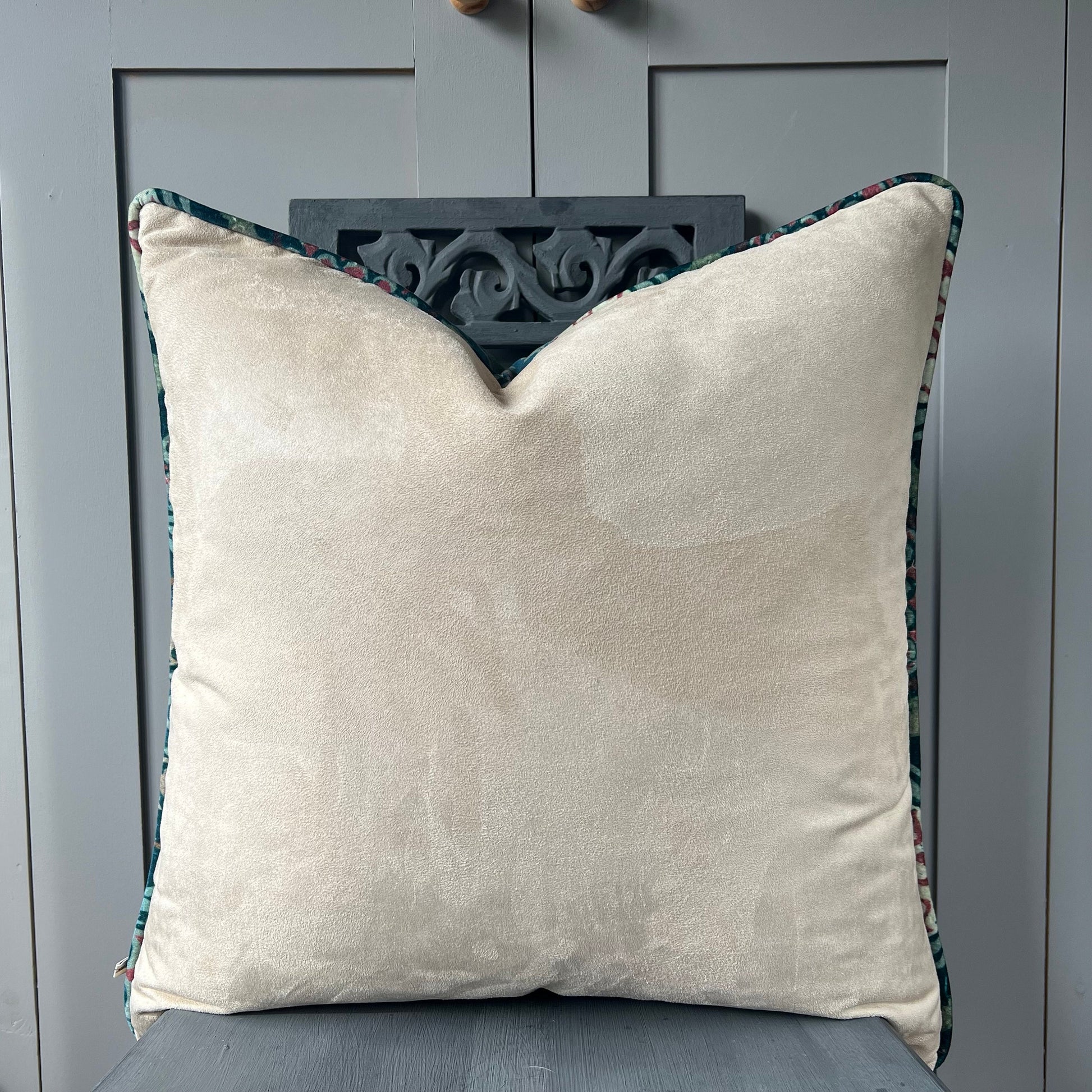 William Morris Luxury Designer Granada Indigo Blue Velvet Vintage Cushion Pillow Throw Cover